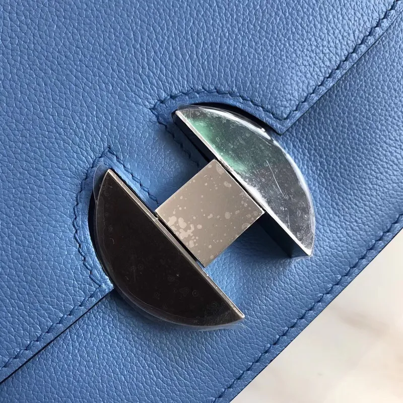 Hermes 2002 20cm Bag In Blue Paradise Evercolor Calfskin