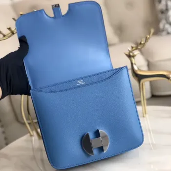 Hermes 2002 20cm Bag In Blue Paradise Evercolor Calfskin