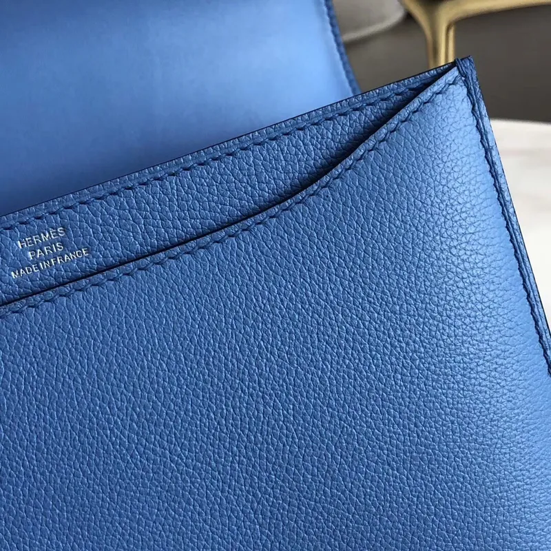 Hermes 2002 20cm Bag In Blue Paradise Evercolor Calfskin