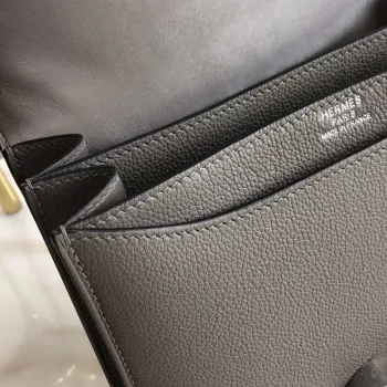 Hermes 2002 20cm Bag In Etain Evercolor Calfskin