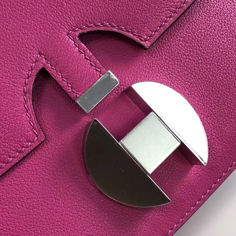 Hermes 2002 20cm Bag In Rose Purple Evercolor Calfskin