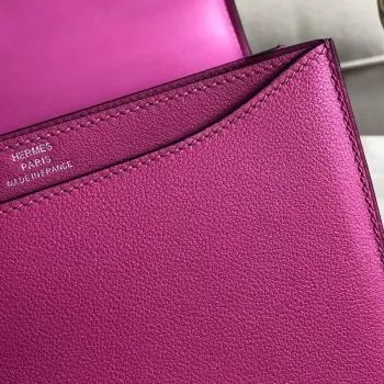 Hermes 2002 20cm Bag In Rose Purple Evercolor Calfskin