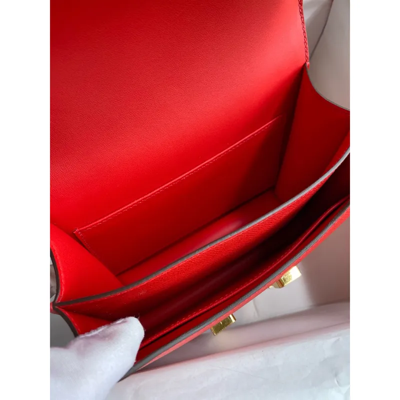 Hermes Constance 18 Handmade Bag In Rouge Coeur Epsom Calfski