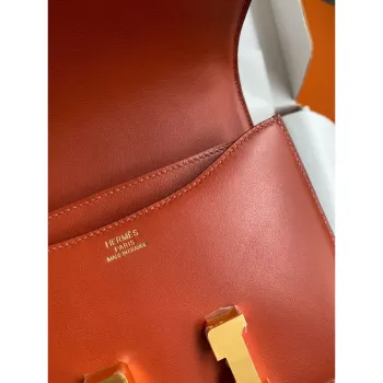 Hermes Constance 18 Handmade Bag In Sienna Swift Calfskin