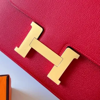 Hermes Constance 1 24 Mirror Bag In Red Epsom Calfskin