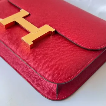 Hermes Constance 1 24 Mirror Bag In Red Epsom Calfskin