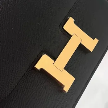Hermes Constance 1 18 Mirror Bag In Black Epsom Calfskin
