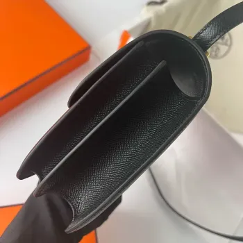 Hermes Constance 1 18 Mirror Bag In Black Epsom Calfskin
