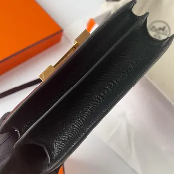 Hermes Constance 1 18 Mirror Bag In Black Epsom Calfskin