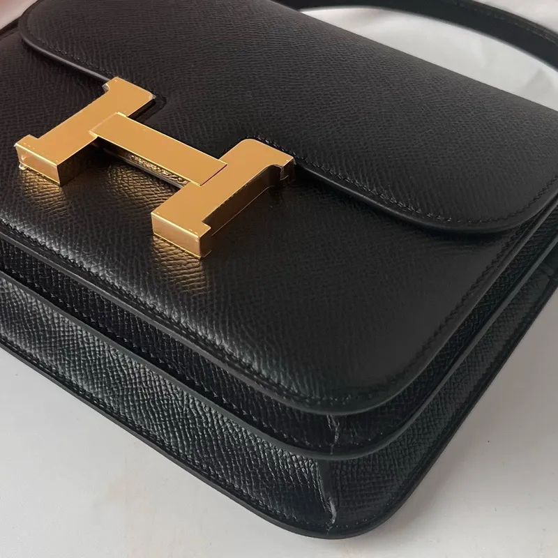 Hermes Constance 1 18 Mirror Bag In Black Epsom Calfskin