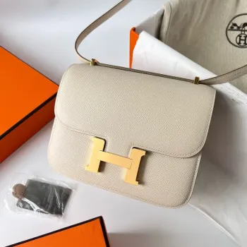 Hermes Constance 1 18 Mirror Bag In Nata Epsom Calfskin