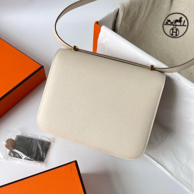 Hermes Constance 1 18 Mirror Bag In Nata Epsom Calfskin