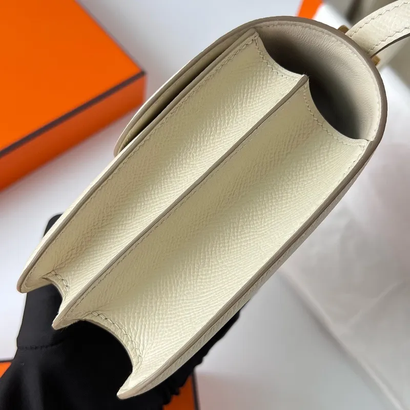 Hermes Constance 1 18 Mirror Bag In Nata Epsom Calfskin