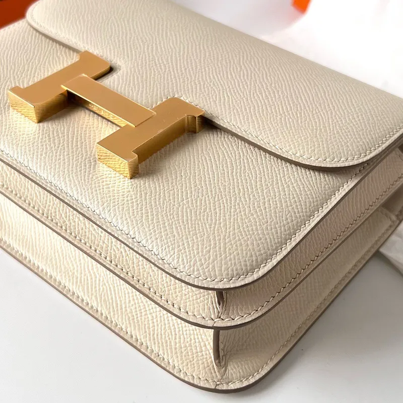 Hermes Constance 1 18 Mirror Bag In Nata Epsom Calfskin