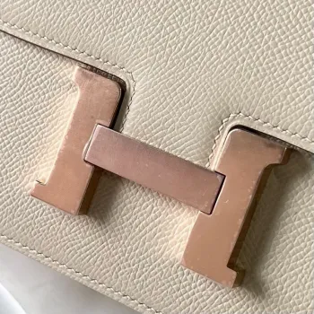Hermes Constance 1 18 Mirror Bag In Craie Epsom Calfskin