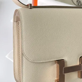 Hermes Constance 1 18 Mirror Bag In Craie Epsom Calfskin