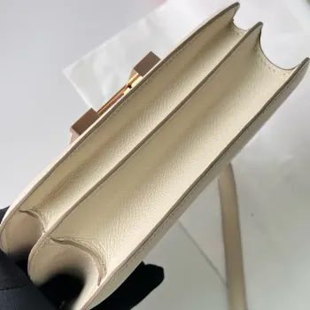 Hermes Constance 1 18 Mirror Bag In Craie Epsom Calfskin