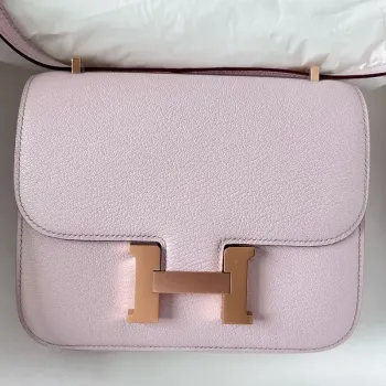 Hermes Constance 1 18 Mirror Bag In Mauve Pale Chevre Mysore Leather