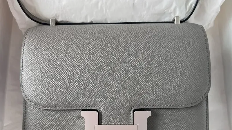 Hermes Constance 18 in Gris Meyer Epsom Calfskin — Timeless Miniature Elegance