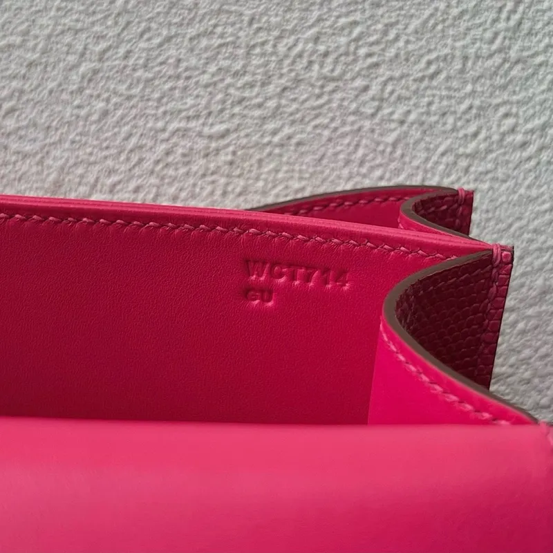 Hermes Constance 18 Handmade Bag in Fushsia Lizard Leather
