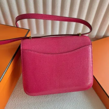 Hermes Constance 18 Handmade Bag in Fushsia Lizard Leather