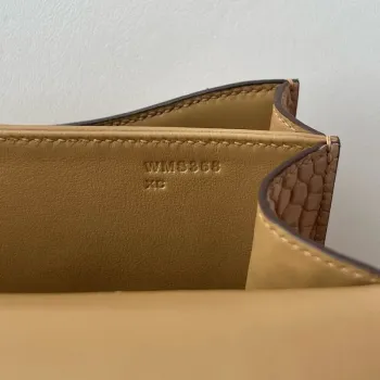 Hermes Constance 18 Handmade Bag in Chai Matte Alligator Leather