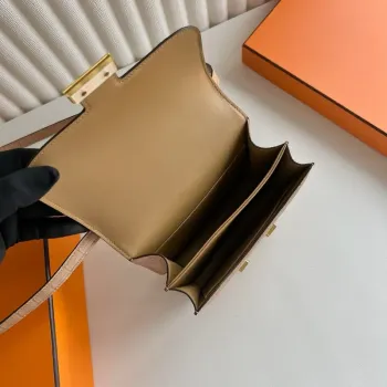 Hermes Constance 18 Handmade Bag in Chai Matte Alligator Leather