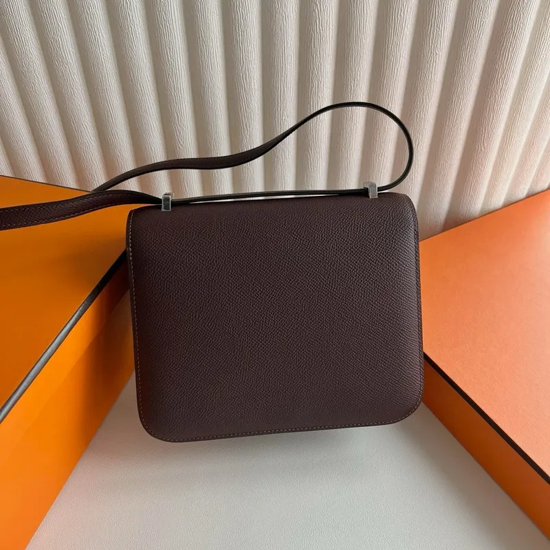 Hermes Constance 18 Handmade Bag in Rouge Sellier Epsom Calfskin