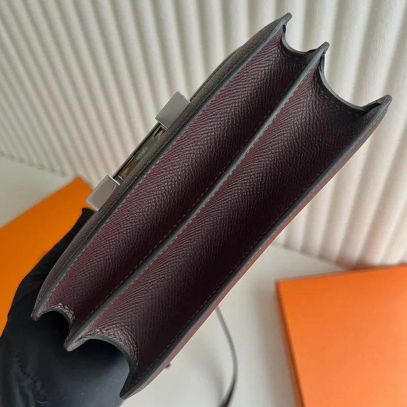 Hermes Constance 18 Handmade Bag in Rouge Sellier Epsom Calfskin