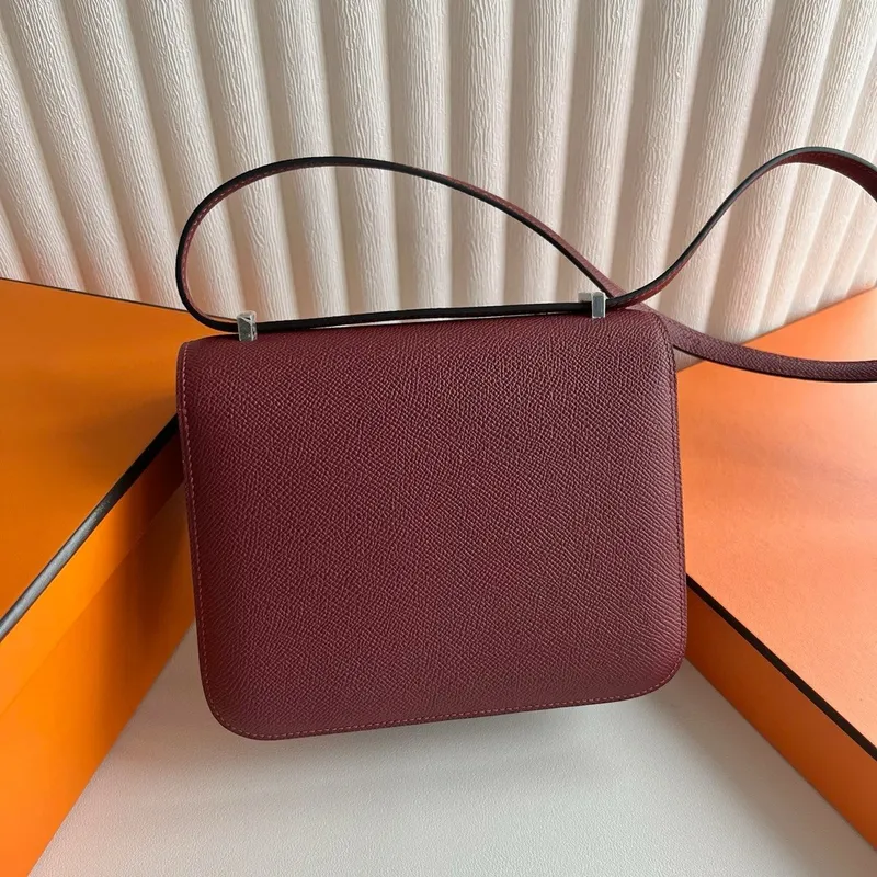 Hermes Constance 18 Handmade Bag in Rouge H Epsom Calfskin