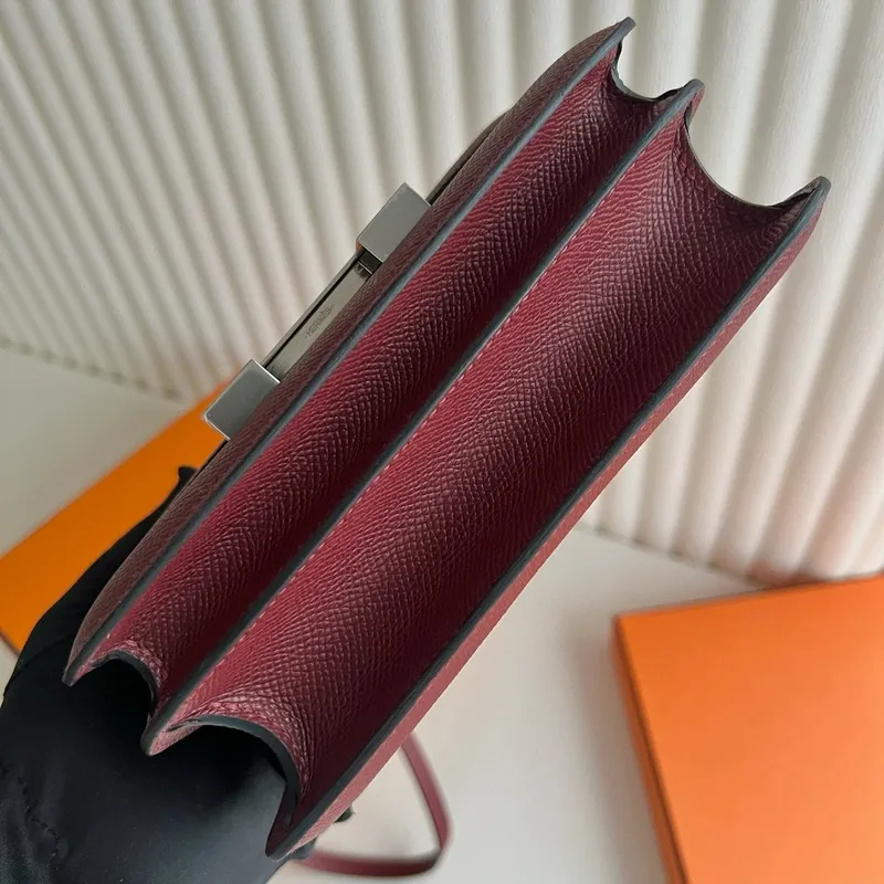 Hermes Constance 18 Handmade Bag in Rouge H Epsom Calfskin
