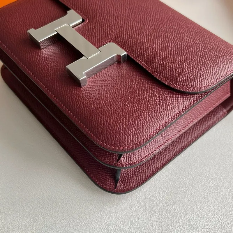 Hermes Constance 18 Handmade Bag in Rouge H Epsom Calfskin