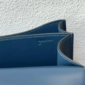 Hermes Constance Enamel 18 Handmade Bag in Deep Blue Epsom Calfskin