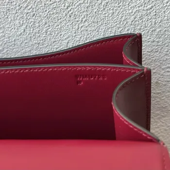 Hermes Constance Enamel 18 Handmade Bag in Rouge H Box Calfskin