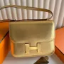 Hermes Constance 1 18 Mirror Bag in Dore Metallic Chevre Mysore Leather