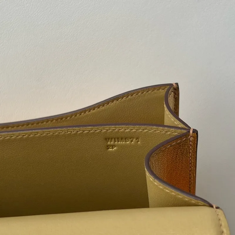 Hermes Constance 1 18 Mirror Bag in Dore Metallic Chevre Mysore Leather