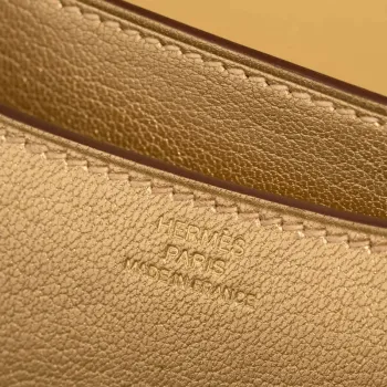 Hermes Constance 1 18 Mirror Bag in Dore Metallic Chevre Mysore Leather
