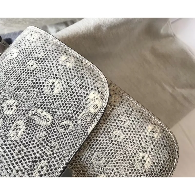 Hermes Constance 18cm Bag In Ombre Embossed Natural Lizard