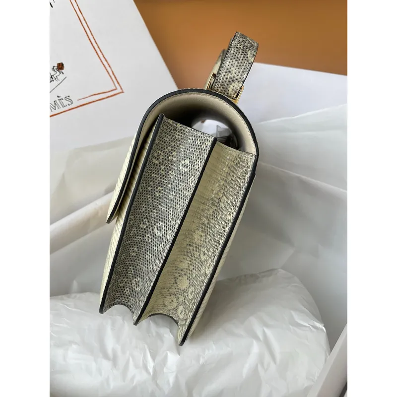 Hermes Constance 24 Handmade Bag in Ombre Natural Lizard Skin