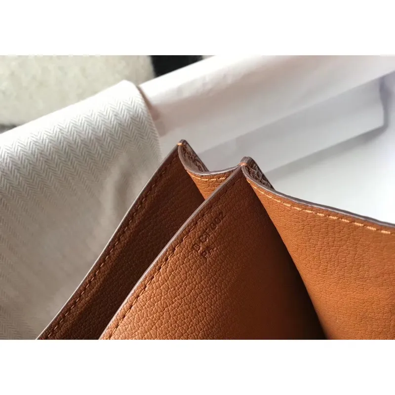 Hermes Constance 24cm Bag In Brown Embossed Crocodile