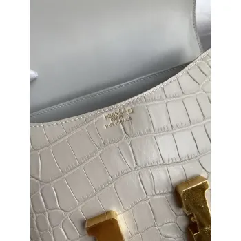 Hermes Constance 24 Handmade Bag in Pearl Grey Matte Alligator Leather