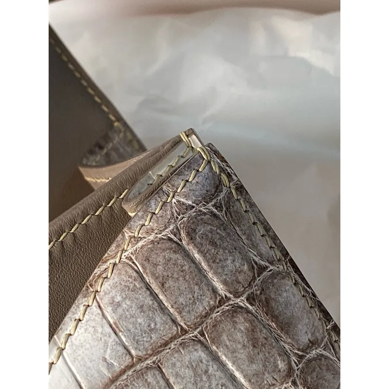 Hermes Constance 24 Handmade Bag In Himalaya Crocodile Niloticus Skin