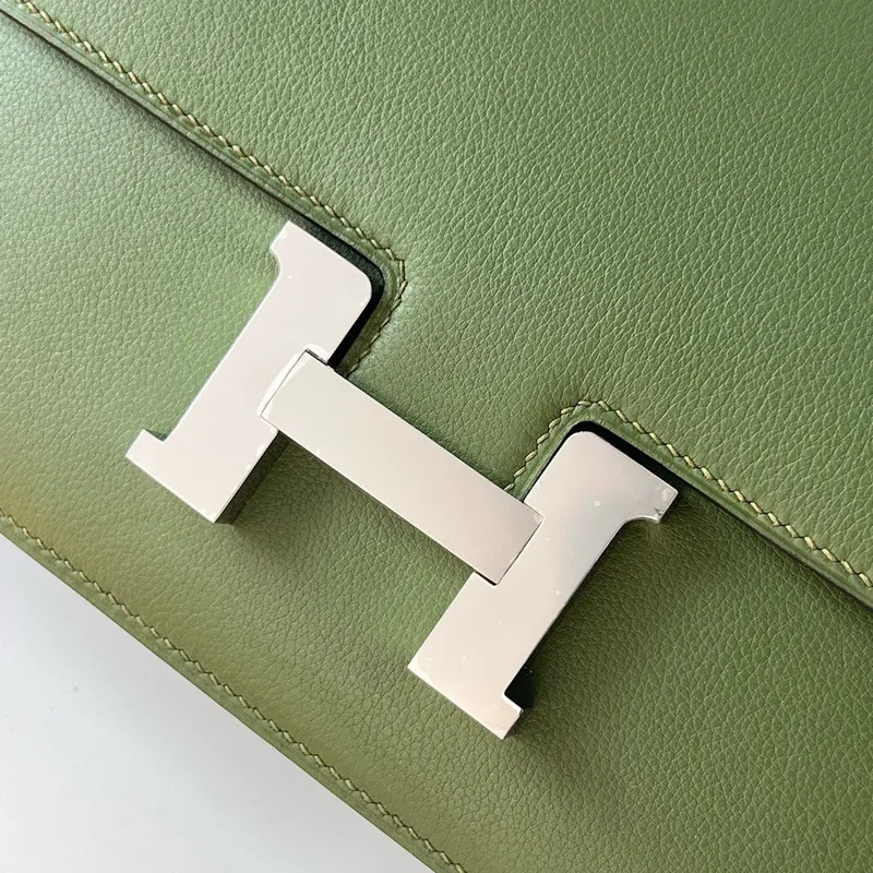 Hermes Constance Elan Handmade Bag In Canopee Evercolor Calfskin