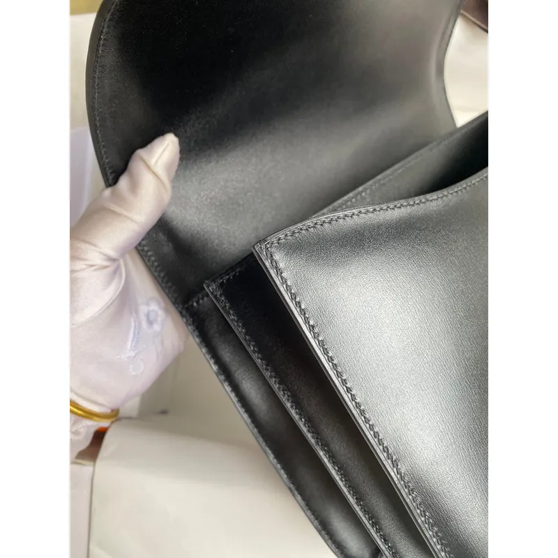 Hermes Constance 24 Handmade Bag In Black Box Calfskin
