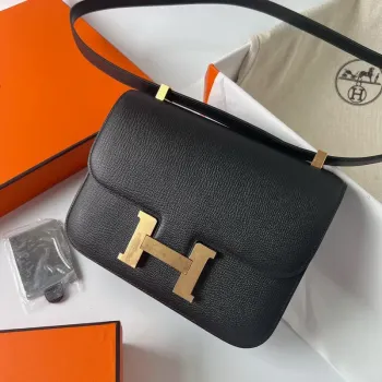 Hermes Constance 1 24 Mirror Bag In Black Epsom Calfskin