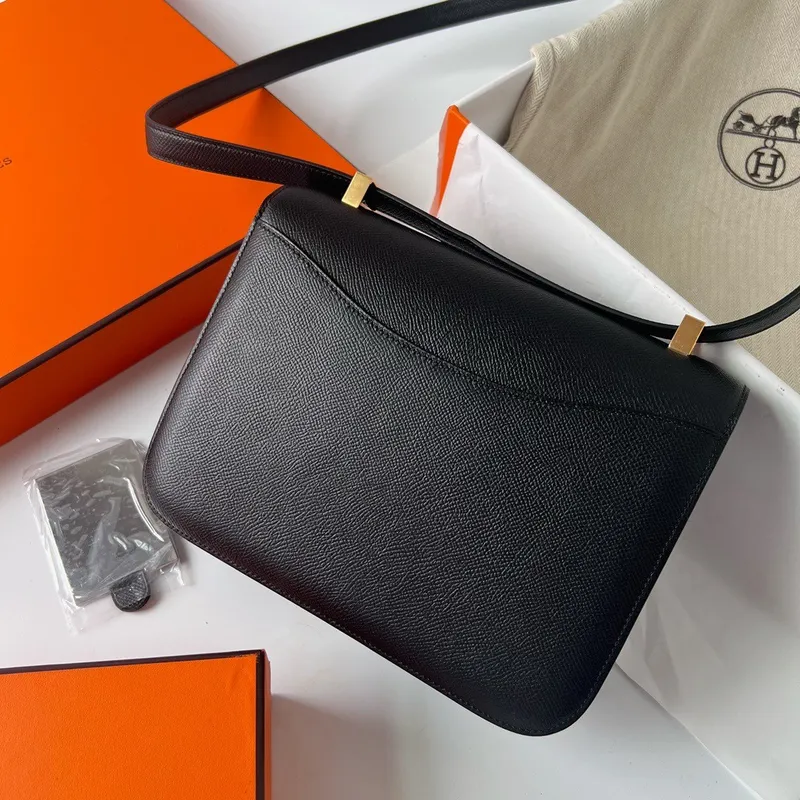 Hermes Constance 1 24 Mirror Bag In Black Epsom Calfskin