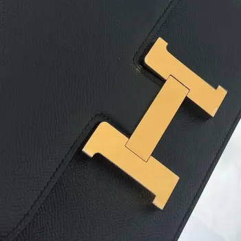 Hermes Constance 1 24 Mirror Bag In Black Epsom Calfskin