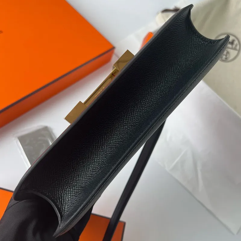 Hermes Constance 1 24 Mirror Bag In Black Epsom Calfskin