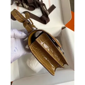 Hermes Constance 24cm Bag In Light Brown Alligator Crocodile Skin