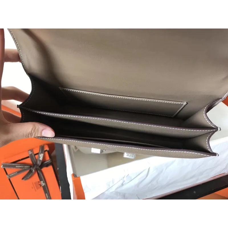 Hermes Etoupe Epsom Constance Elan 25cm Bag